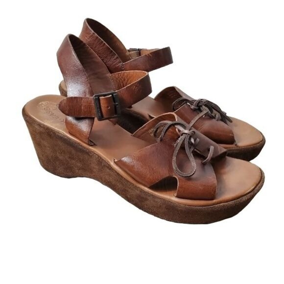 Kork ease platform leather sandals size 10 - Picture 1 of 10